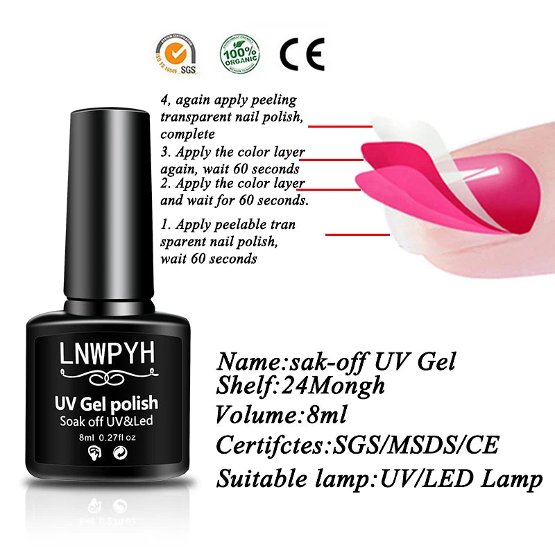 Nail Gel Polish 36 Color Gel Nail Polish Semi Permanent Gel Vernis Base Top Coat Nail Art Manicure Soak Off LED UV Gel Varnishes